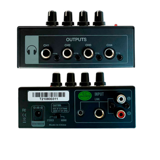 Amplificador de auriculares Audiopipe 4 canales-2
