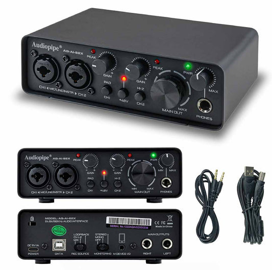 Interface de audio Audiopipe de 2 canales-2