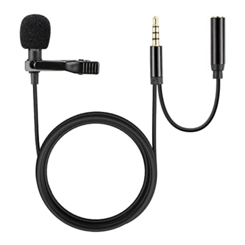 Micrófono de solapa omnidireccional con conector de 3.5mm