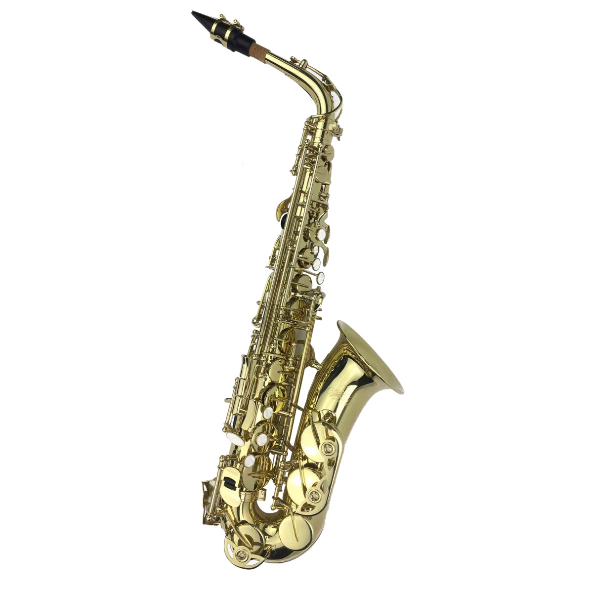 Saxofón Vivaldi Alto Dorado con estuche y accesorios-1