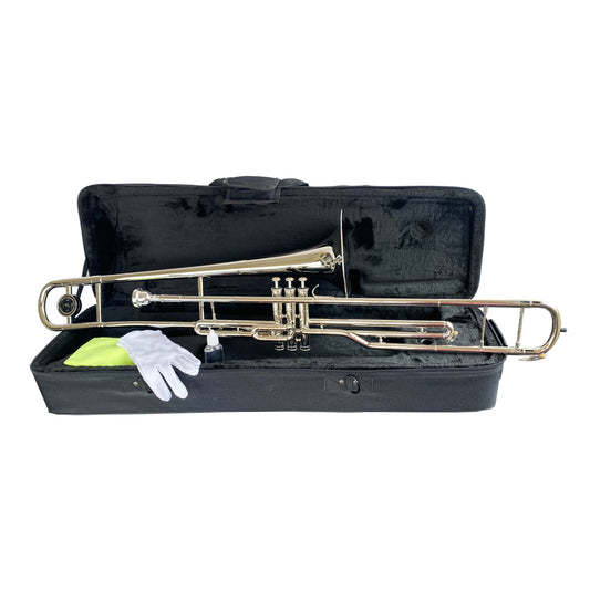 Trombón Vivaldi con válvulas, niquelado-2