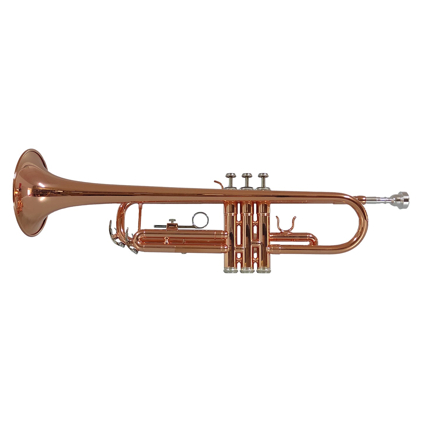 Trompeta Vivaldi rosada con boquilla y estuche-2