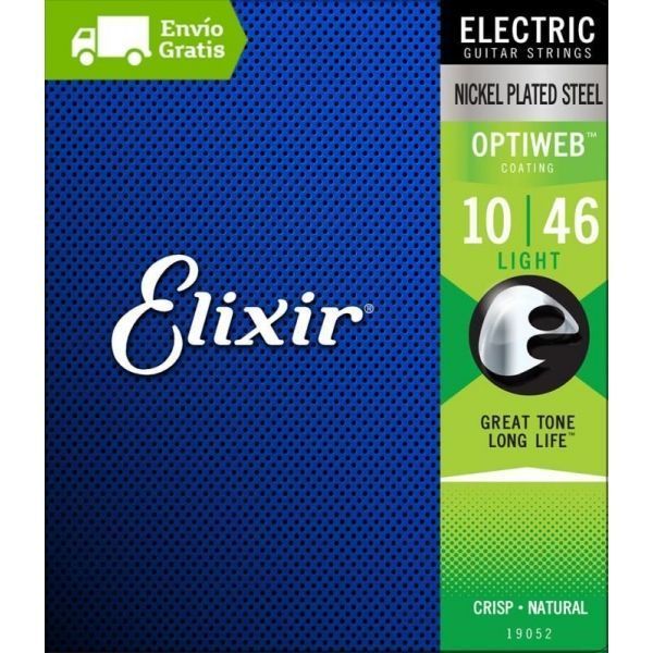 Set de cuerdas Elixir Optiweb para Guitarra Eléctrica, Light .010 - .046-1