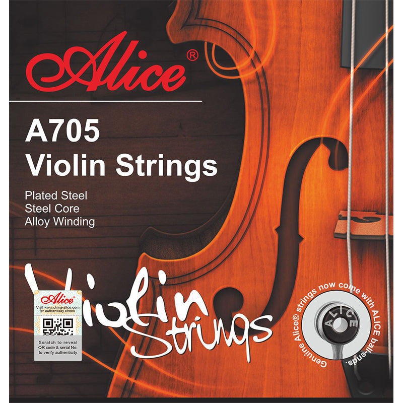 Set de Cuerdas cromadas Alice para Violín-1