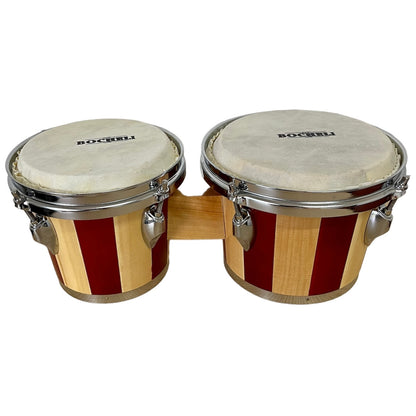 Bongo Bocheli de 7" x 8", natural y vino tinto-1
