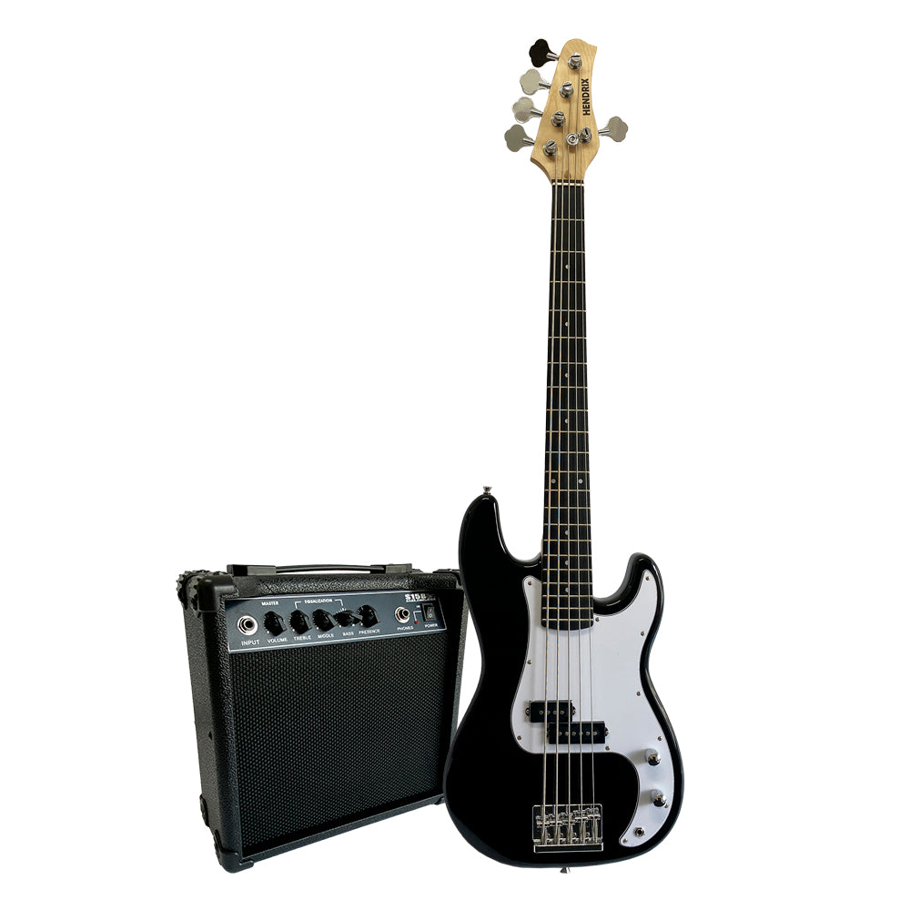 Combo de bajo eléctrico de 5 cuerdas Hendrix Negro-4