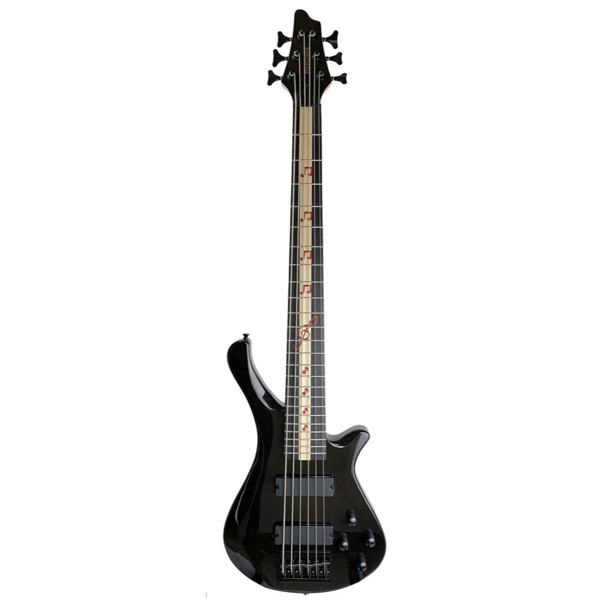Bajo Eléctrico activo Hendrix de 6 cuerdas, Negro veteado-1