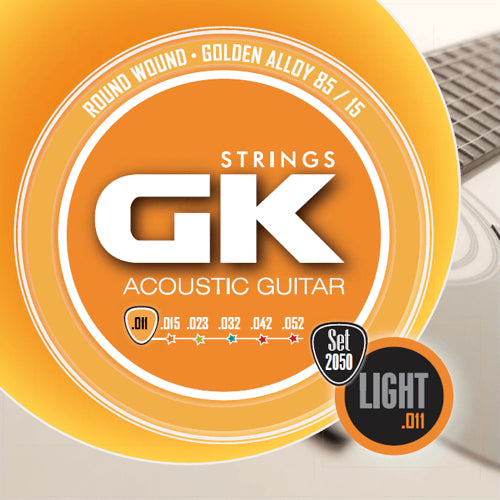 Set de cuerdas GK para Guitarra Acústica, Light .011 - .052-1