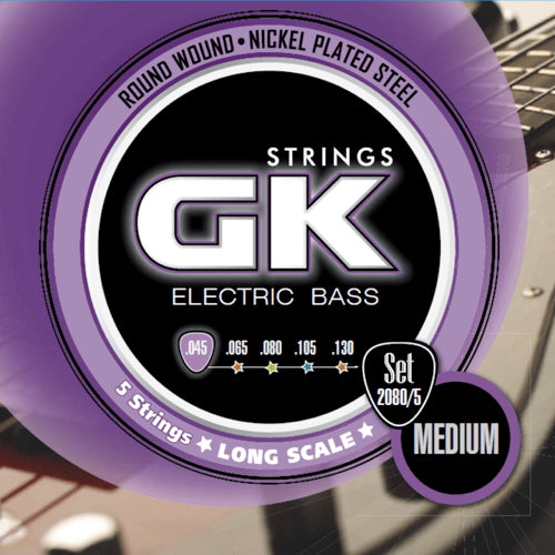 Set de 5 cuerdas GK para Bajo Eléctrico Medium .045 - .130-1