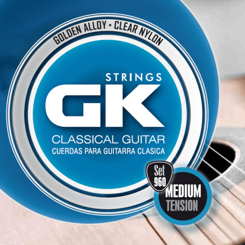Set de cuerdas GK para Guitarra Clásica, Medium, Doradas-1