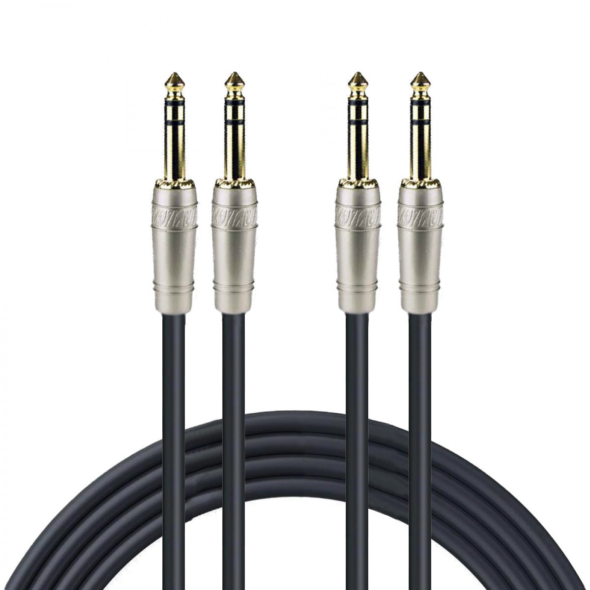 Cable de audio doble Zebra de 6.3 mm a 6.3 mm estéreo de 0.9 m-1