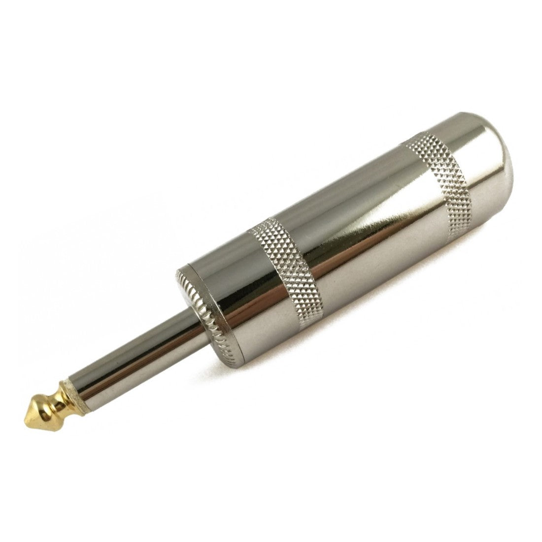 Conector de audio de 6.3mm TMC mono, grande con punta de 24K