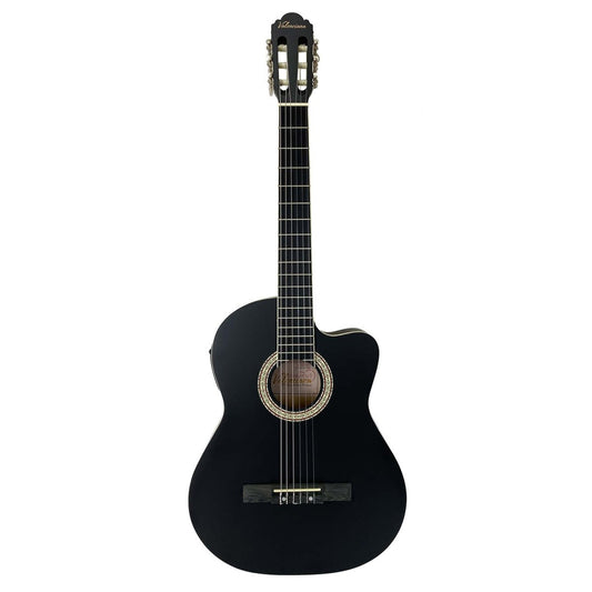 Guitarra Electro Clásica Valenciana 39 Negra - Delgada-2