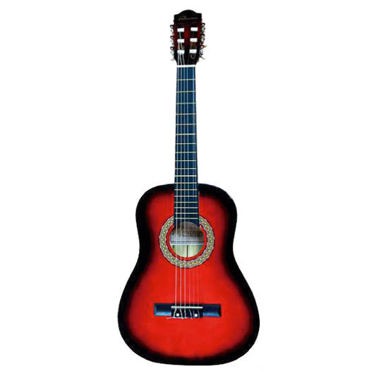 Guitarra Clásica Valenciana 34 Rojo y Negro-1