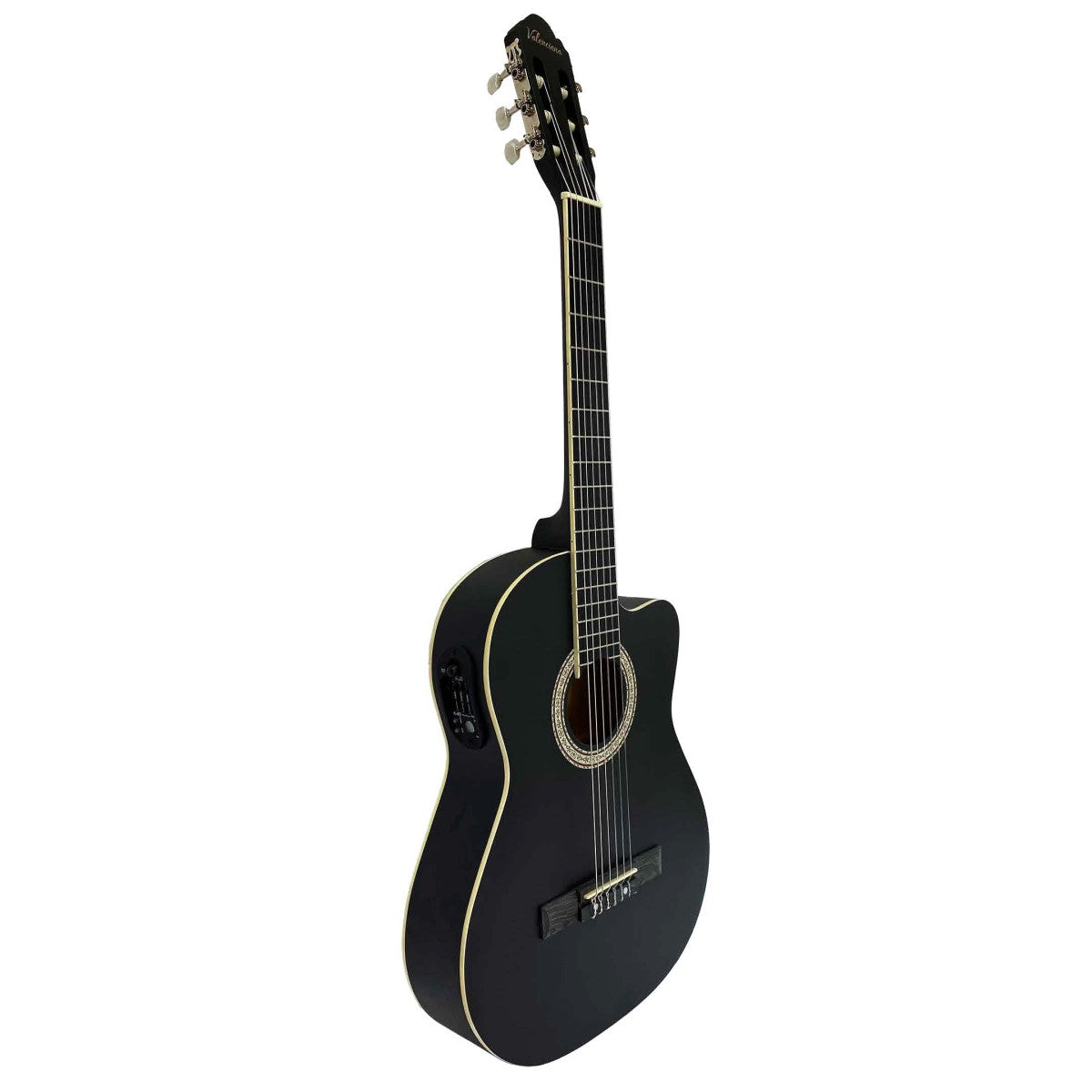 Guitarra Electro Clásica Valenciana 39 Negra - Delgada-1