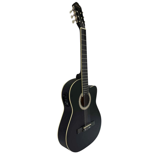 Guitarra Electro Clásica Valenciana 39 Negra - Delgada-1