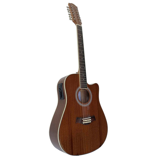 Guitarra de 12 cuerdas Electroacústica Valenciana 43.5 cutaway caoba-1