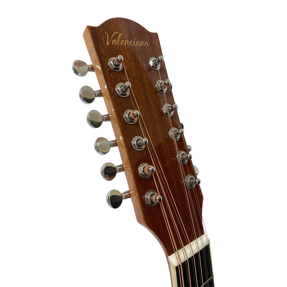 Guitarra de 12 cuerdas Electroacústica Valenciana 43.5 cutaway caoba-3