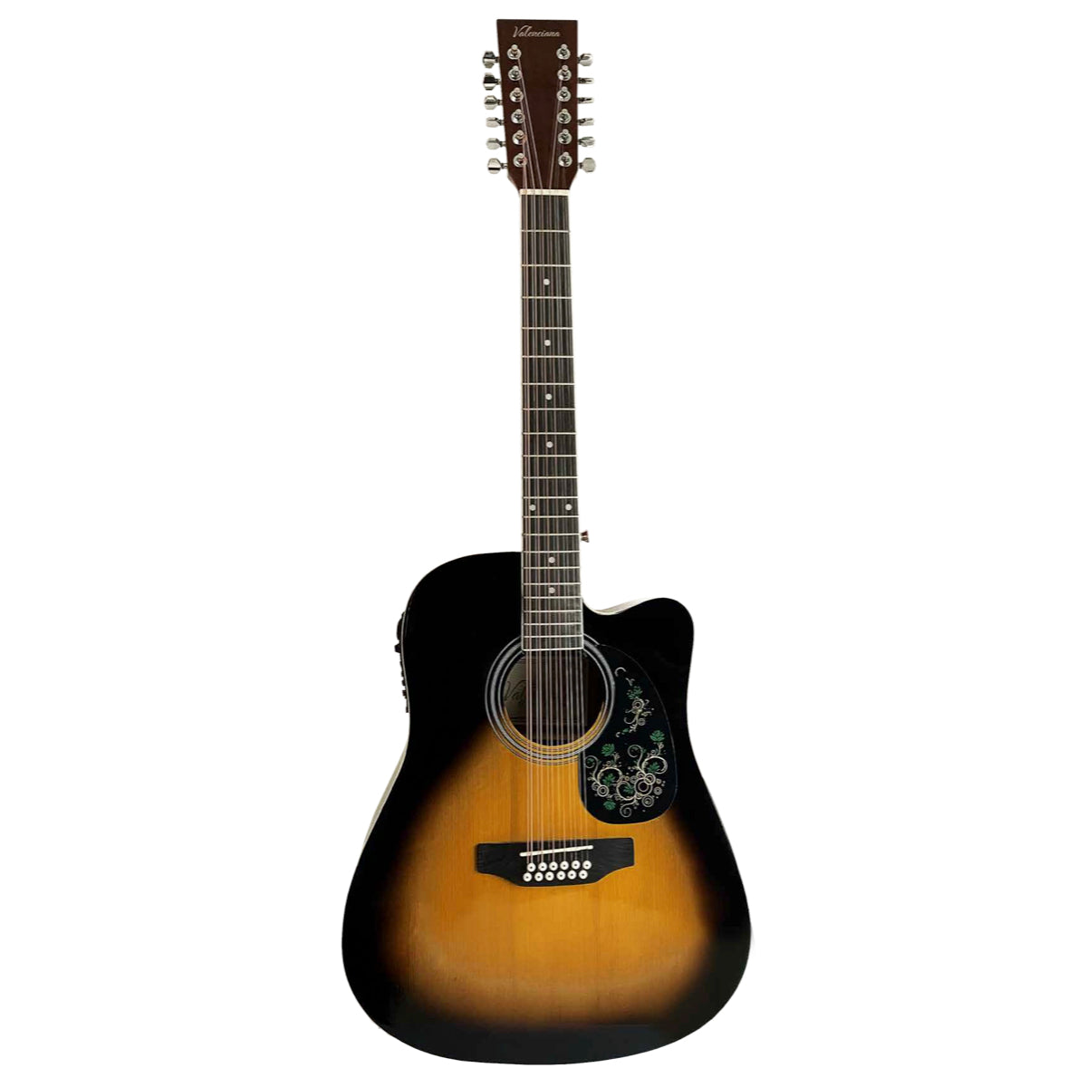 Guitarra de 12 cuerdas Electroacústica Valenciana 41 Sunburst-1