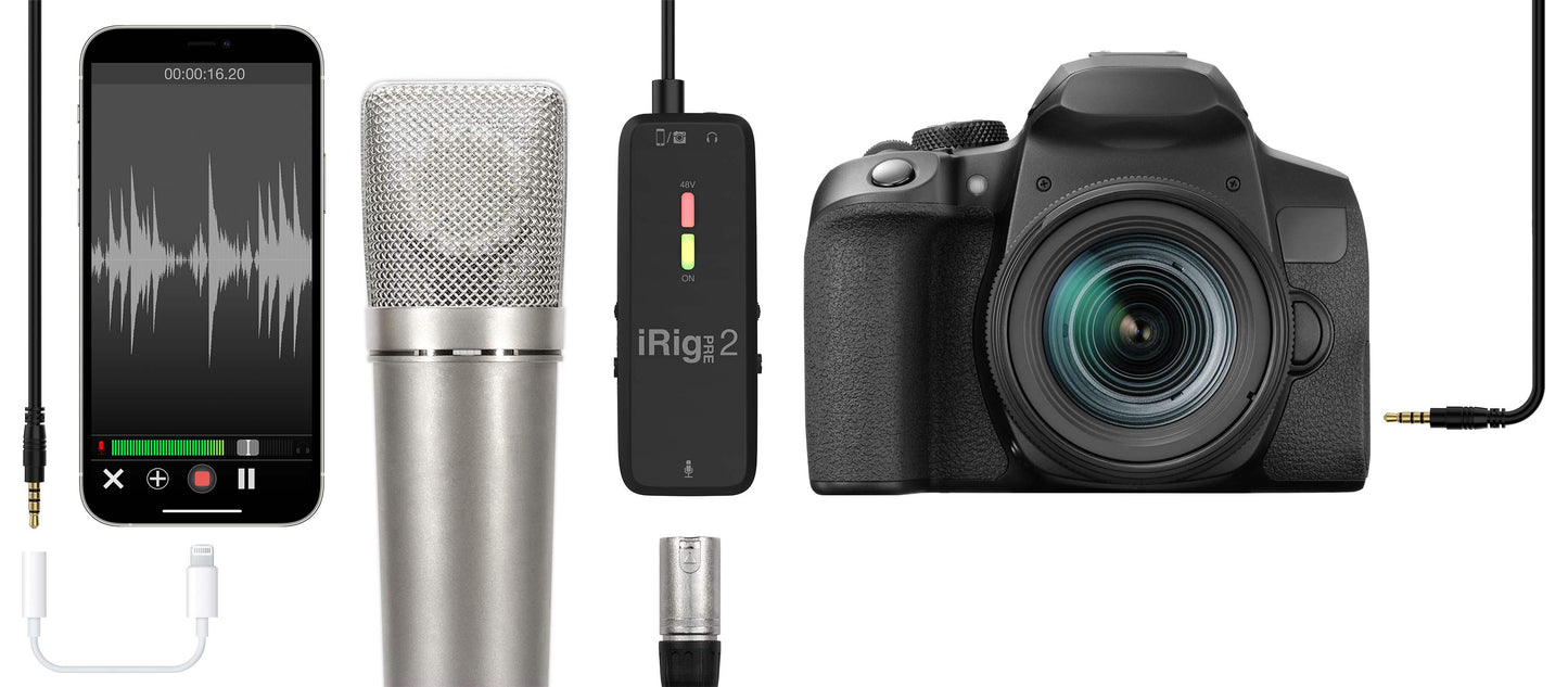 Interfaz móvil para micrófono XLR iRig PRE2-2