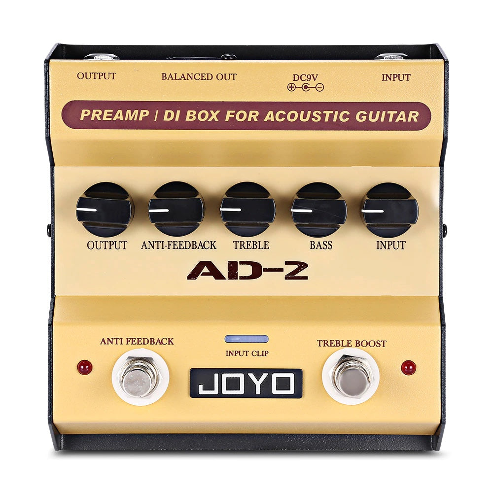 Pedal de efecto JOYO AD-2 con pre-amplificador para guitarra electro-acústica-1