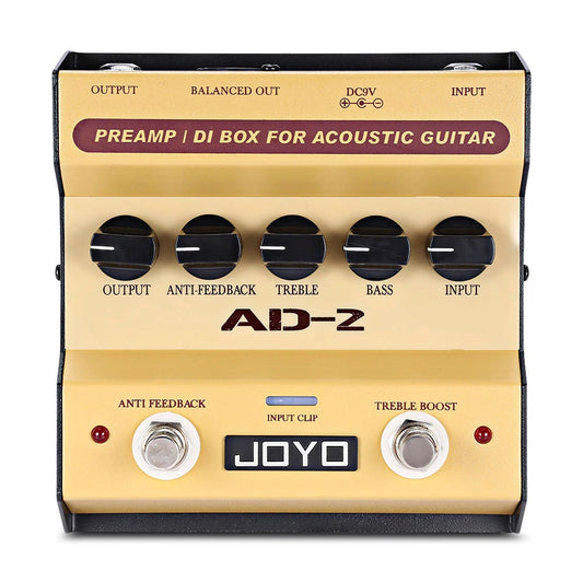 Pedal de efecto JOYO AD-2 con pre-amplificador para guitarra electro-acústica-1