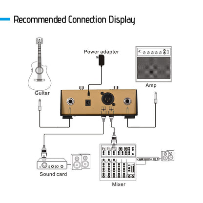 Pedal de efecto JOYO AD-2 con pre-amplificador para guitarra electro-acústica-3