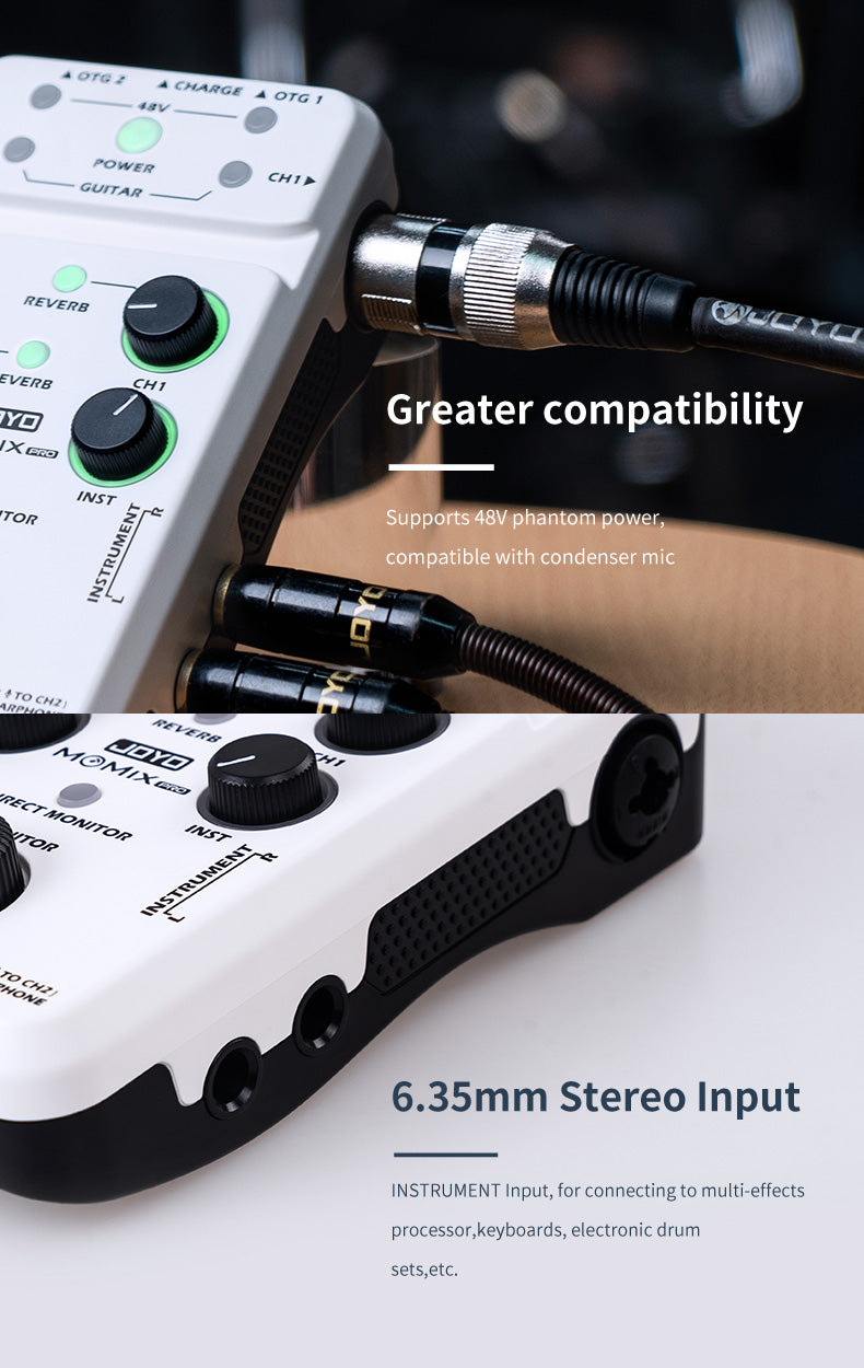 Mini mezcladora de audio JOYO MOMIX PRO-5