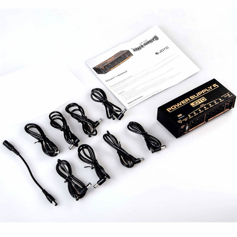 Fuente JOYO de 8 salidas con batería recargable para pedales de efectos-3