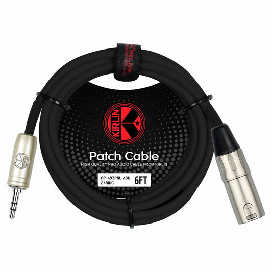 Cable de señal Kirlin XLR macho a 3.5mm estéreo - negro de 3 metros-1