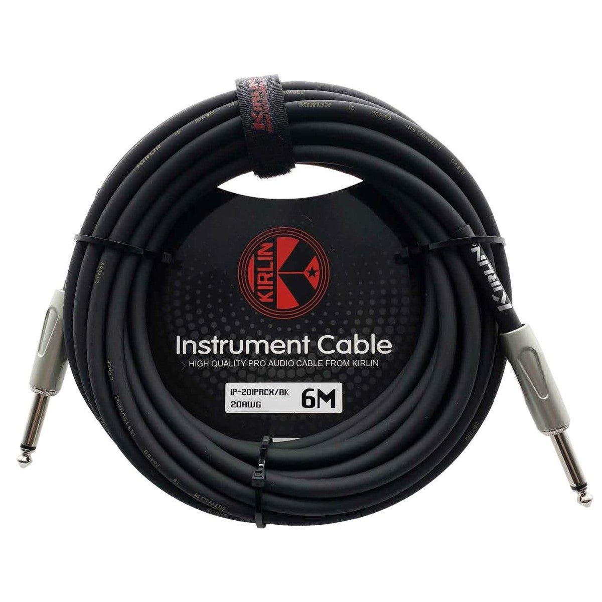 Cable para instrumento Kirlin calibre 20 PVC - negro de 2 metros-1