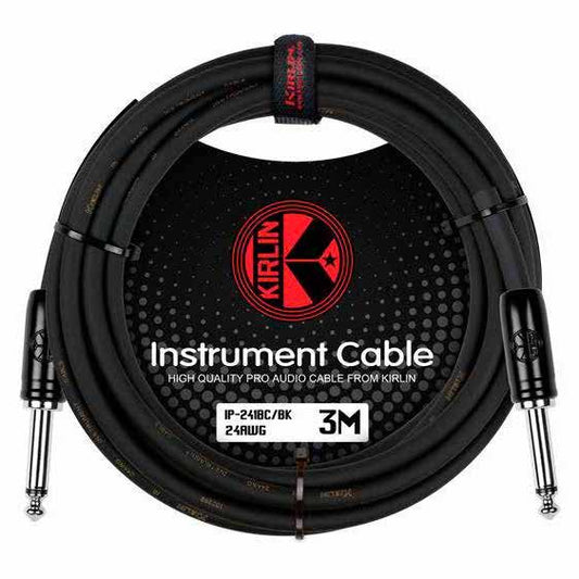 Cable para instrumento Kirlin calibre 24 PVC - conectores negros de 3 metros-1