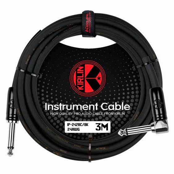 Cable para instrumento angulado Kirlin calibre 24 PVC - conectores negros de 10 metros-1