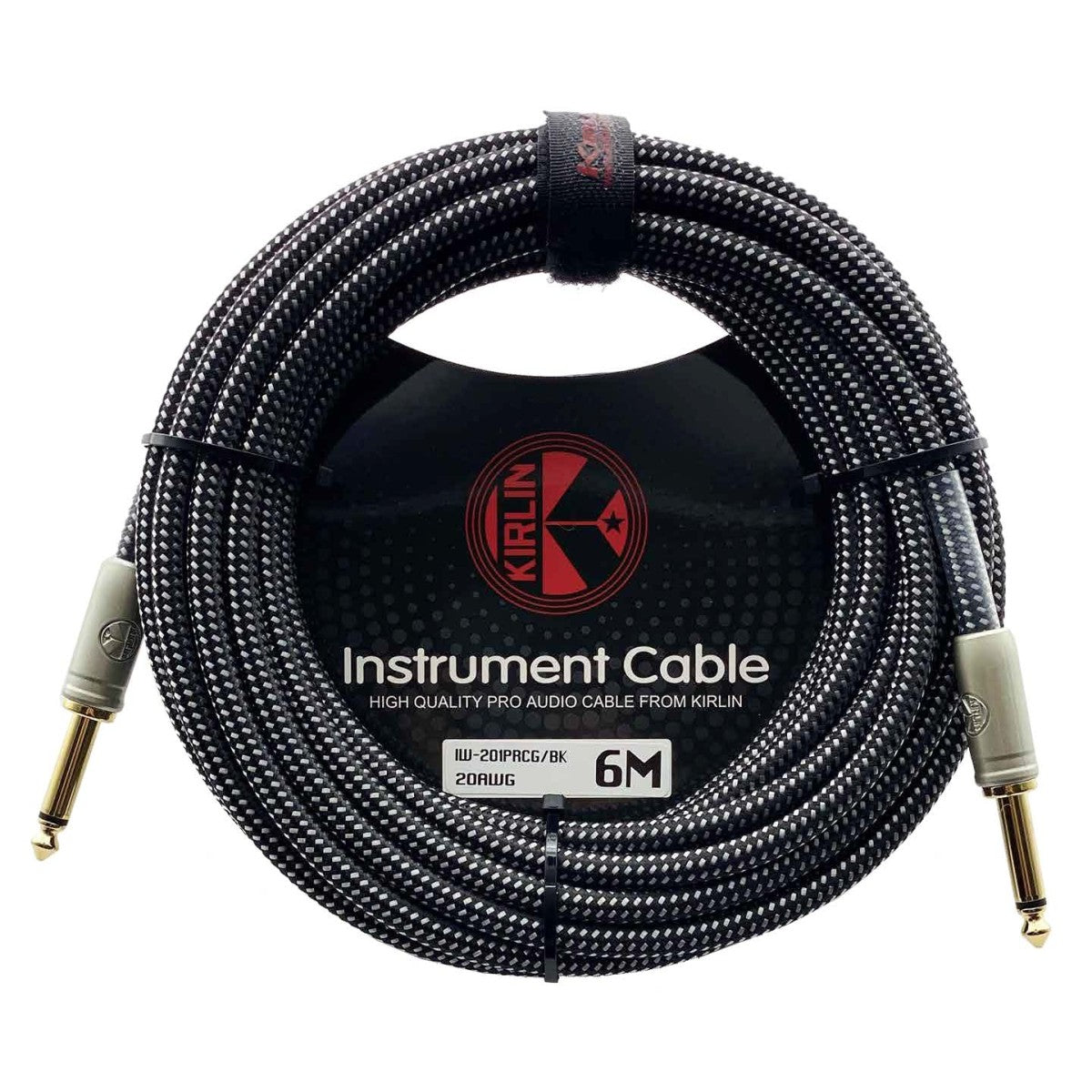 Cable para instrumento Kirlin calibre 20 de tela - negro de 10 metros-1