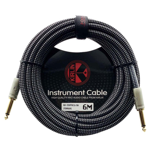 Cable para instrumento Kirlin calibre 20 de tela - negro de 10 metros-1