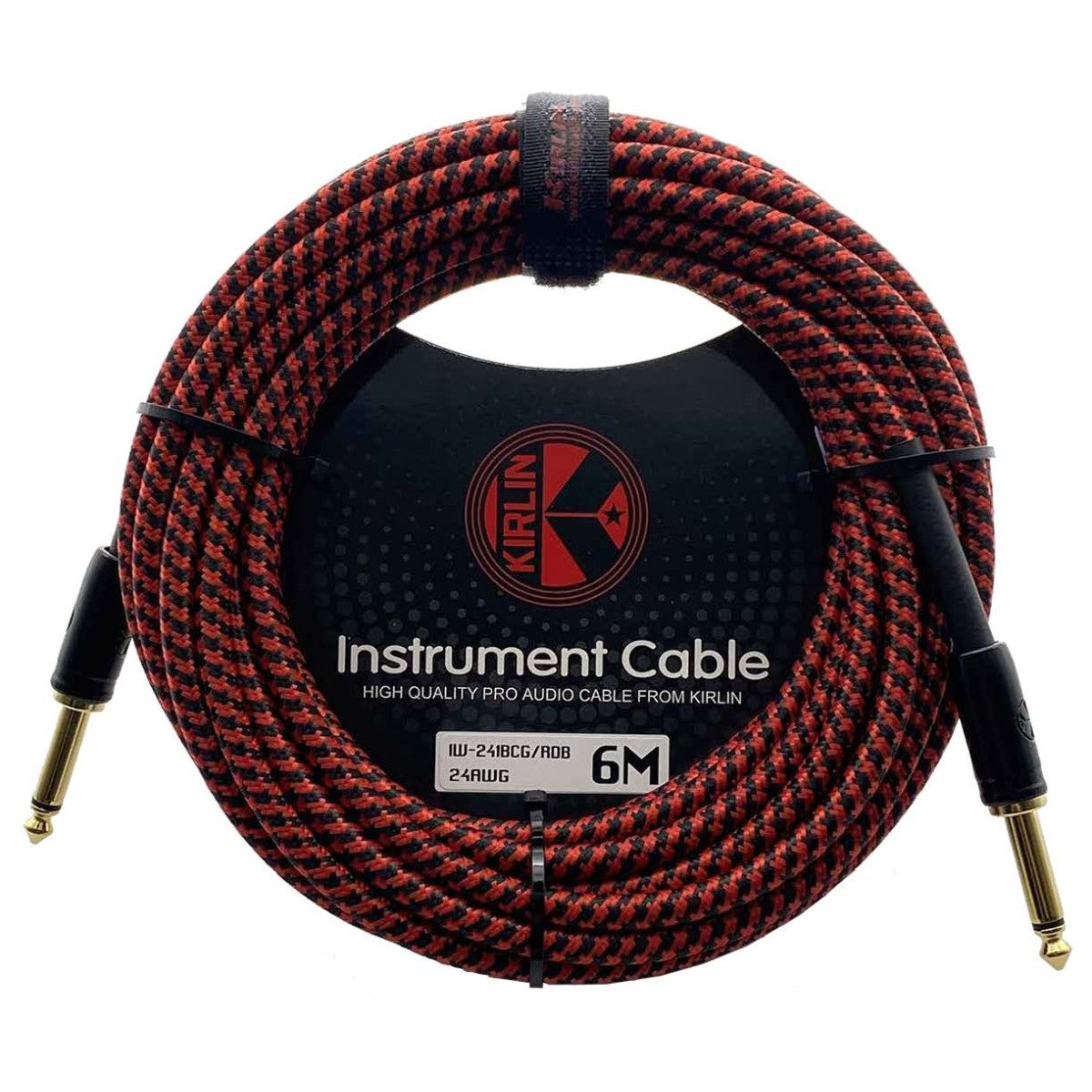 Cable para instrumento Kirlin calibre 24 de tela - rojo de 3 metros-1