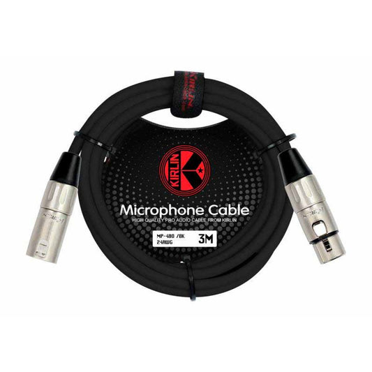 Cable para micrófono Kirlin calibre 24 PVC - negro de 10 metros-1