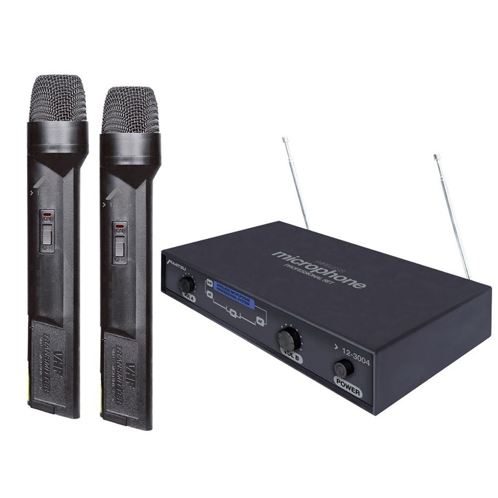 Set Mitzu de 2 micrófonos inalámbricos VHF-1