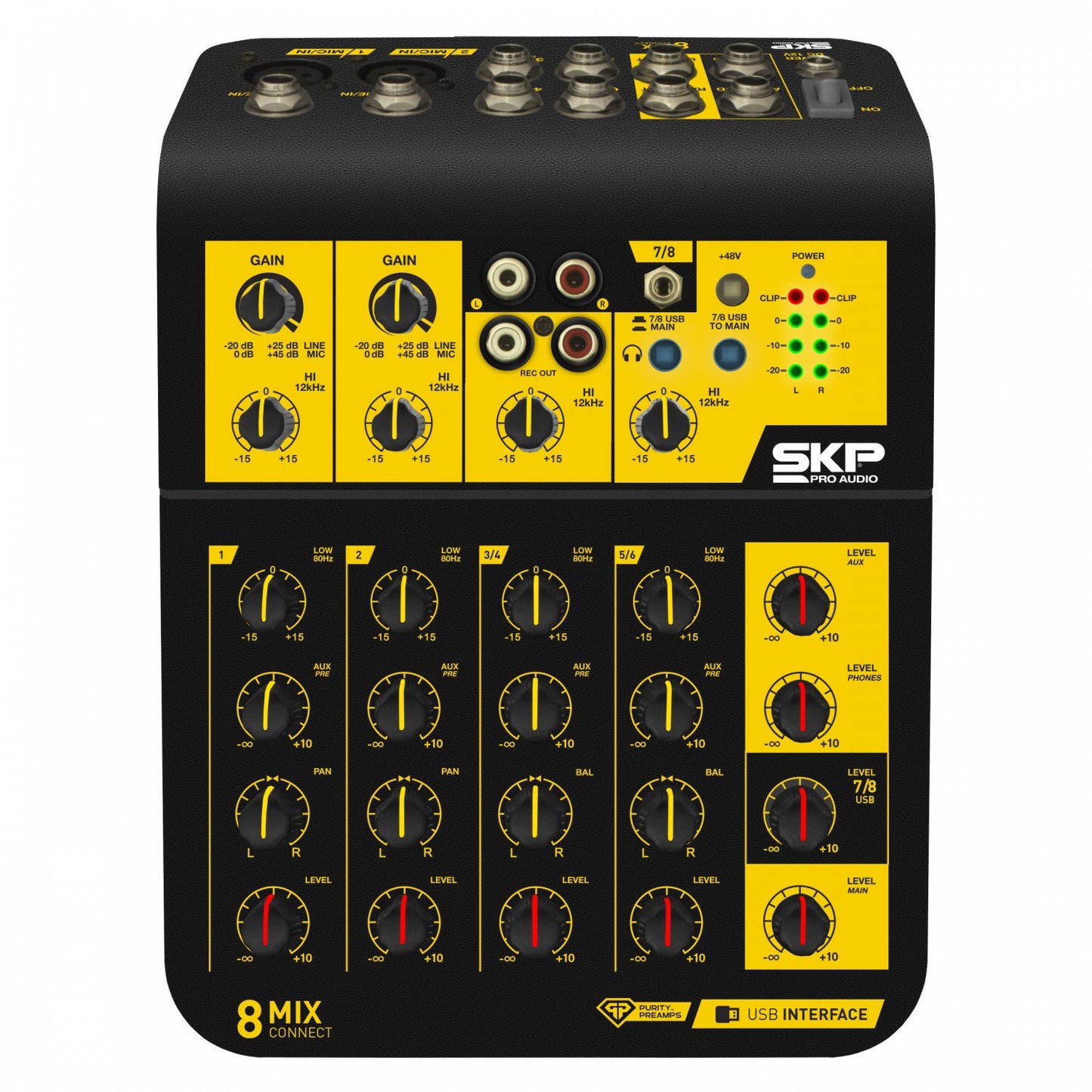 Consola SKP de 8 canales MIX-CONNECT8-1