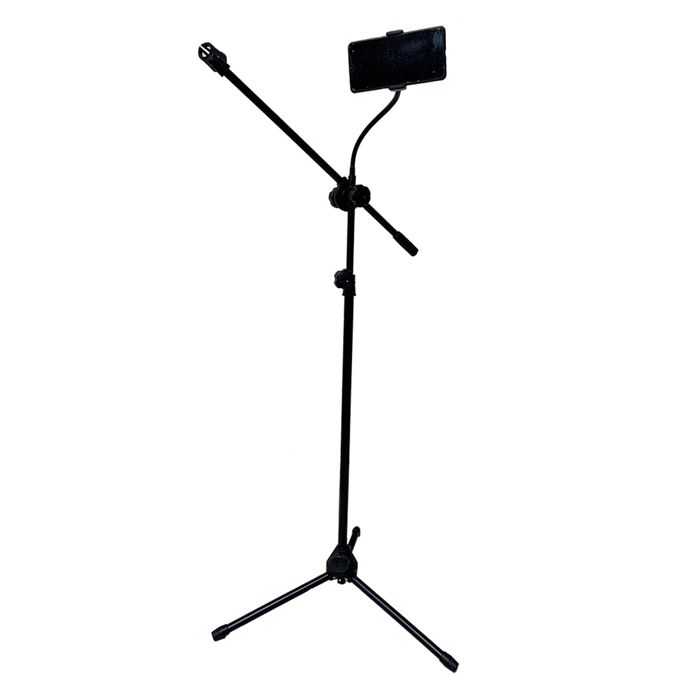 Pedestal Goliat PH10 para micrófono con soporte de celular-1