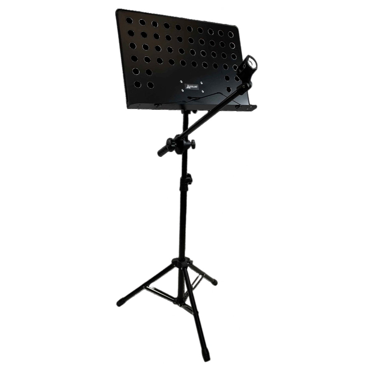 Pedestal Goliat para micrófono con atril de partituras-1