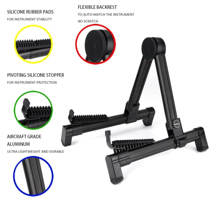 Soporte Goliat plegable para guitarra, negro-3
