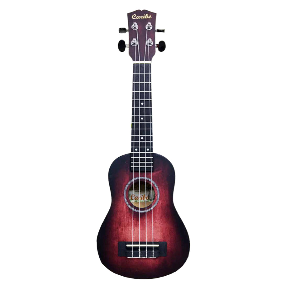 Ukelele Caribe 21 Soprano Rojo y Negro-1