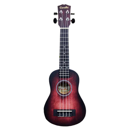 Ukelele Caribe 21 Soprano Rojo y Negro-1