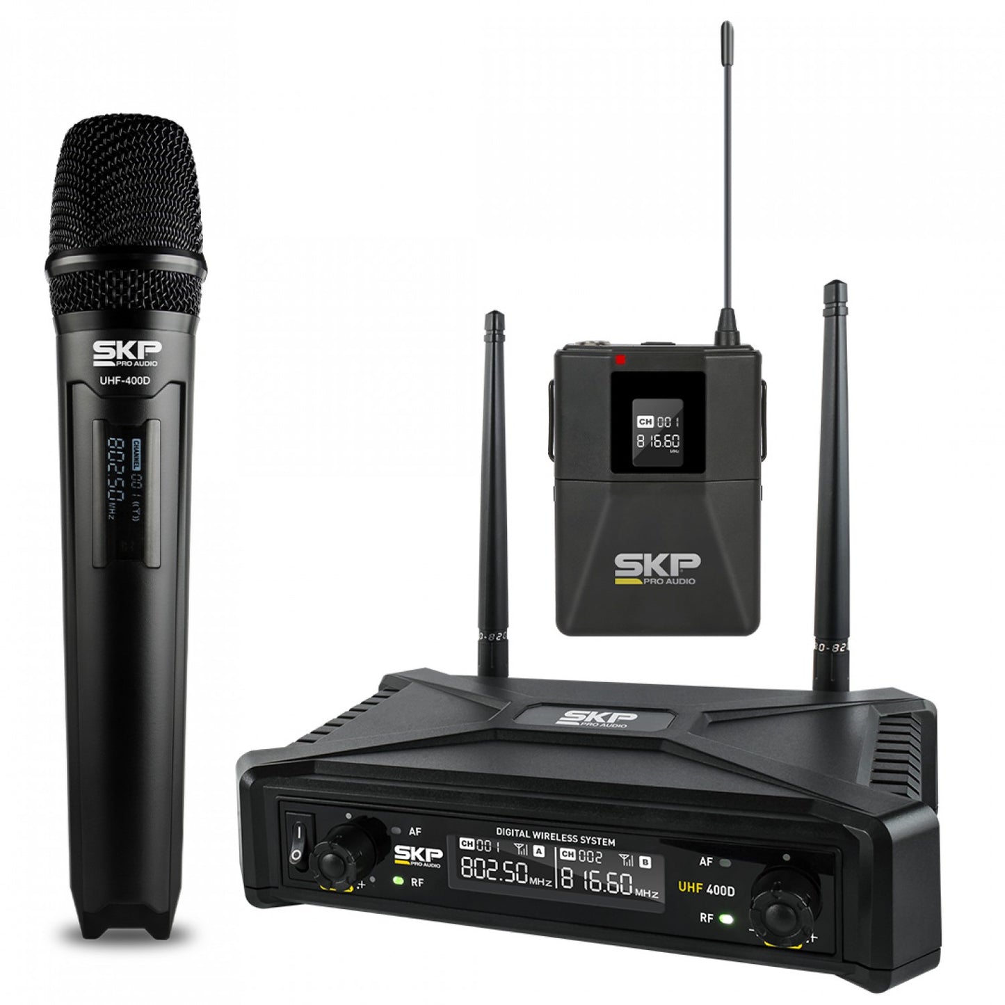 Micrófonos SKP UHF-400D 3 en 1 digital-1