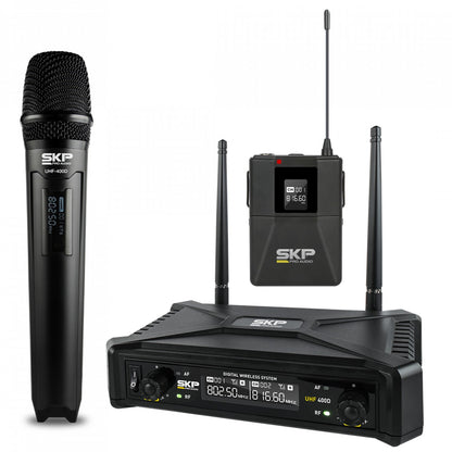 Micrófonos SKP UHF-400D 3 en 1 digital-1