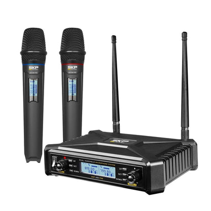 Set de micrófonos SKP UHF-600PRO de 2 canales multifrecuencia digital-1