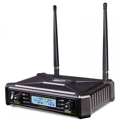 Set de micrófonos SKP UHF-600PRO de 2 canales multifrecuencia digital-3