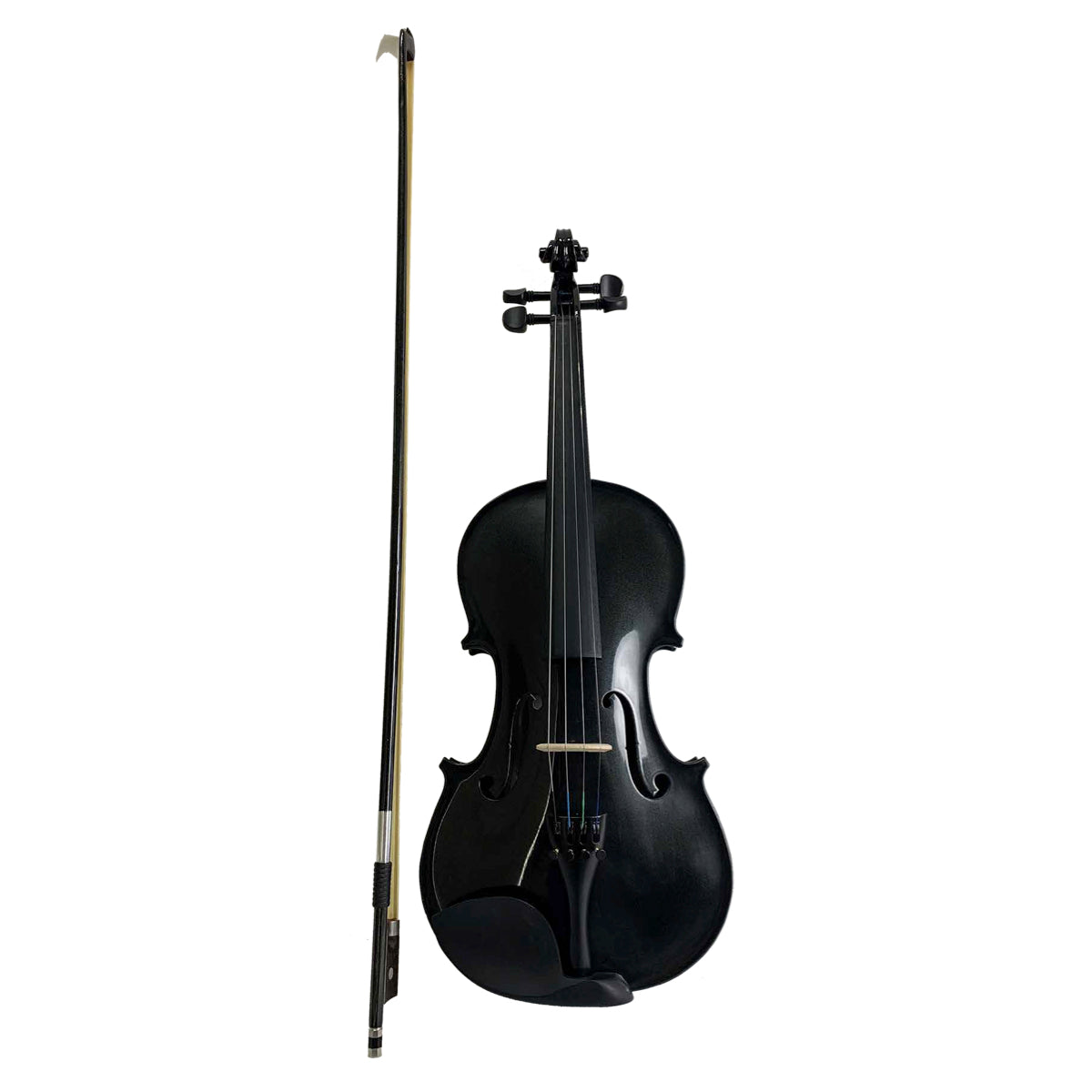 Violín Vivaldi 4/4 con cuerdas de metal, negro-1