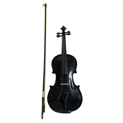 Violín Vivaldi 4/4 con cuerdas de metal, negro-1